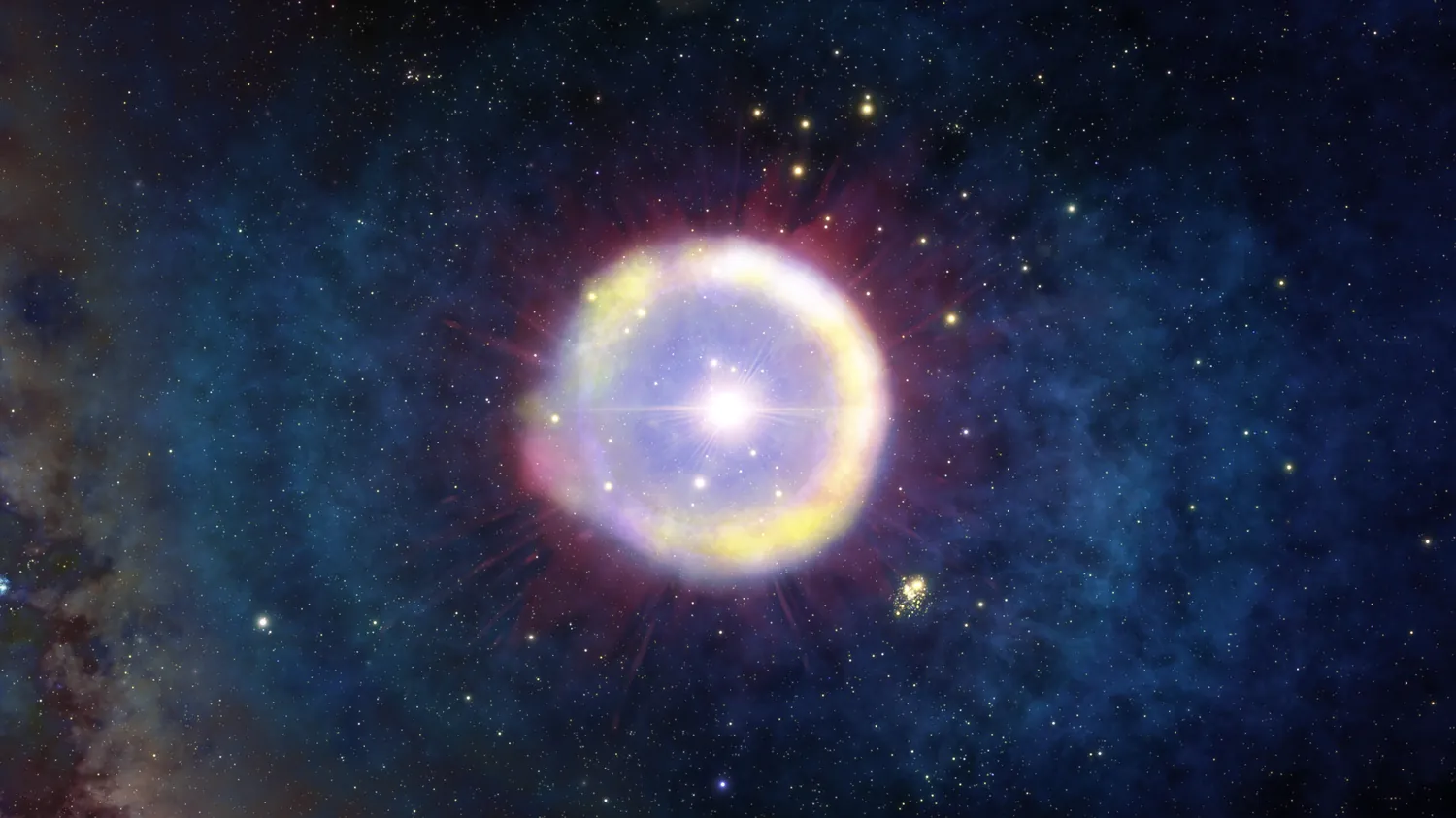 Evrenin İlk Yıldızları (Population III Stars) Massive Population Iii Star In The Early Universe Scaled 1