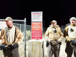 Lincoln county deputies at area 51 back gate